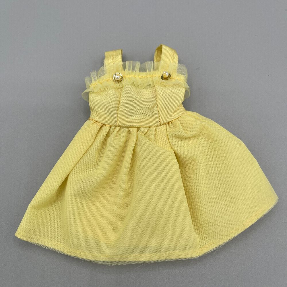 Vintage 9" Fashion Doll‎ Clothing Yellow Princess 60s Lace